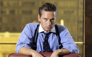 Gordon Gekko (v jeho roli Michael Douglas) v kultovním filmu Wall Street, Fot: Reuters